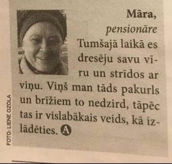 Un kā Jūs izlādējaties?