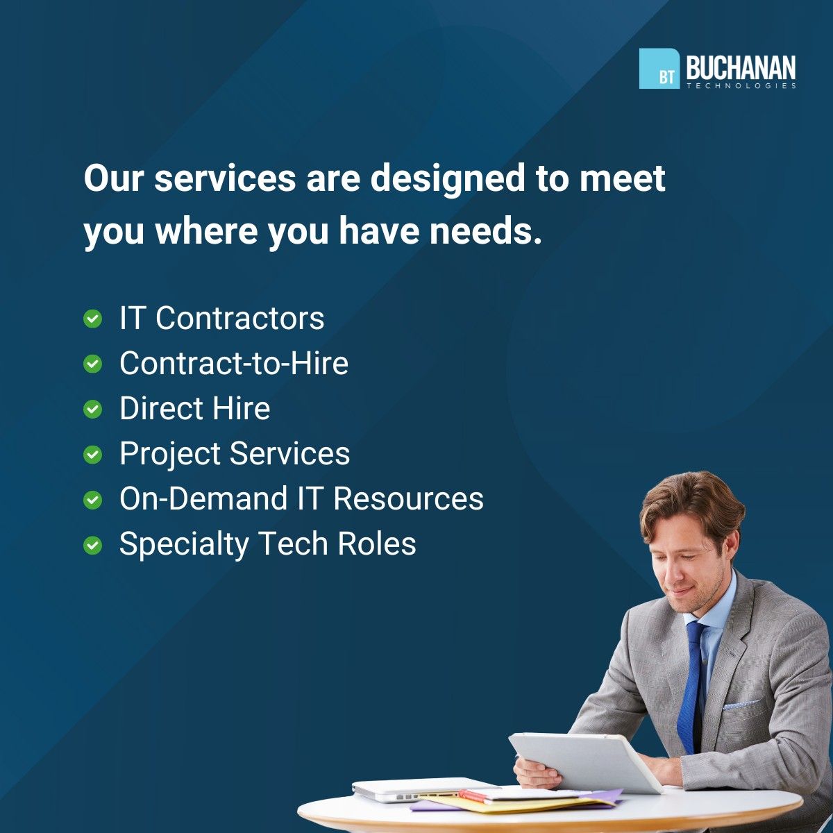 BuchananTech's tweet image. Need to scale your IT team quickly? Our Professional Services Resources provide experienced IT professionals to support your projects, whether short-term or long-term. Learn how we can help your team succeed: hubs.ly/Q03T6Gh60