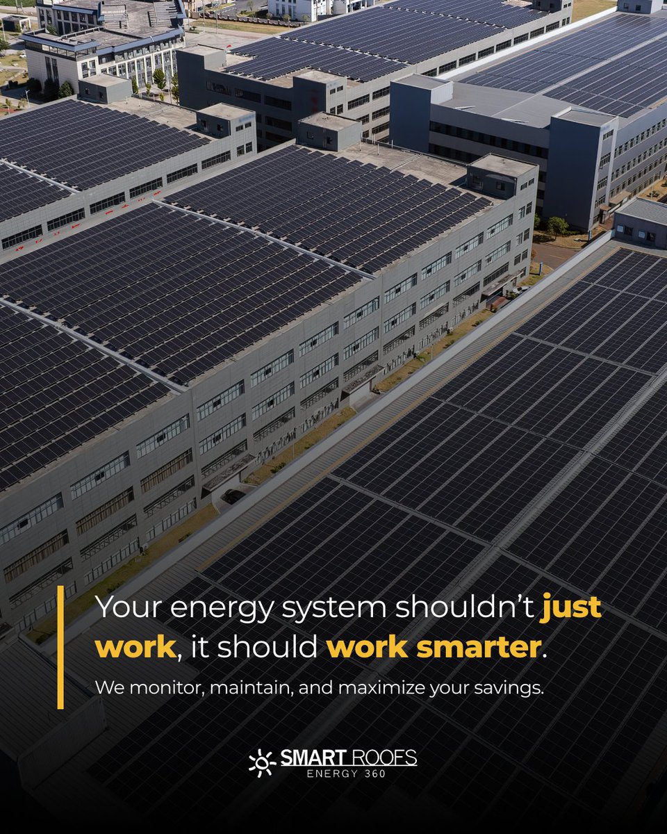 Our Smart Management system ensures your solar panels perform at their best, year after year. We monitor, manage, and maintain, so your savings never sleep. 

smartroofsct.com

#SolarMonitoring #SmartRoofsEnergy #EfficientEnergy #CTBusiness