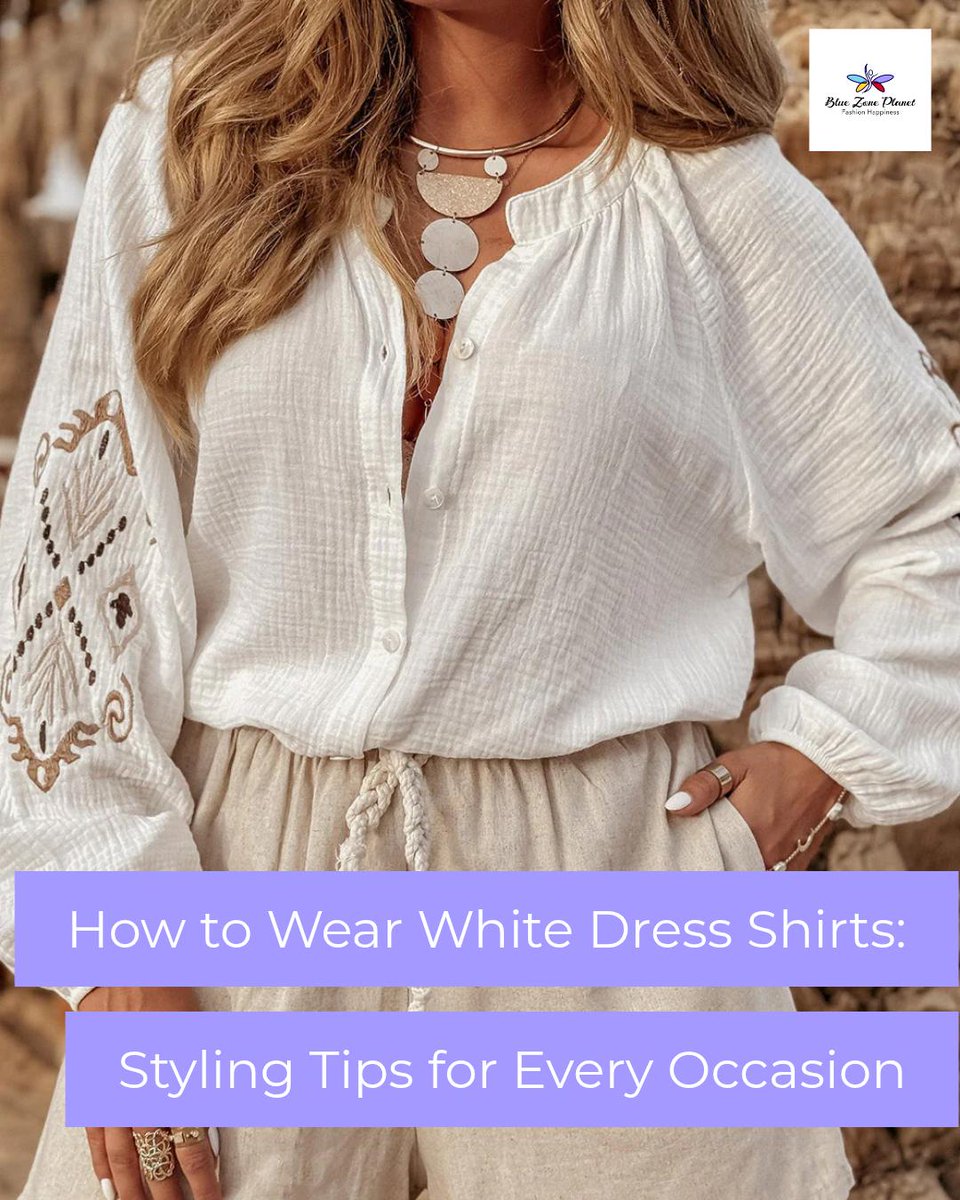 bluezoneplanet's tweet image. Pause your scroll! Discover the secret weapon in your closet. Our blog reveals how to rock white dress shirts from work to weekend. Ready to level up your style? Dive in and uncover the magic of the classic white shirt. #StyleTips #Fashionista bluezoneplanet.com/en-gb/blogs/ne…
