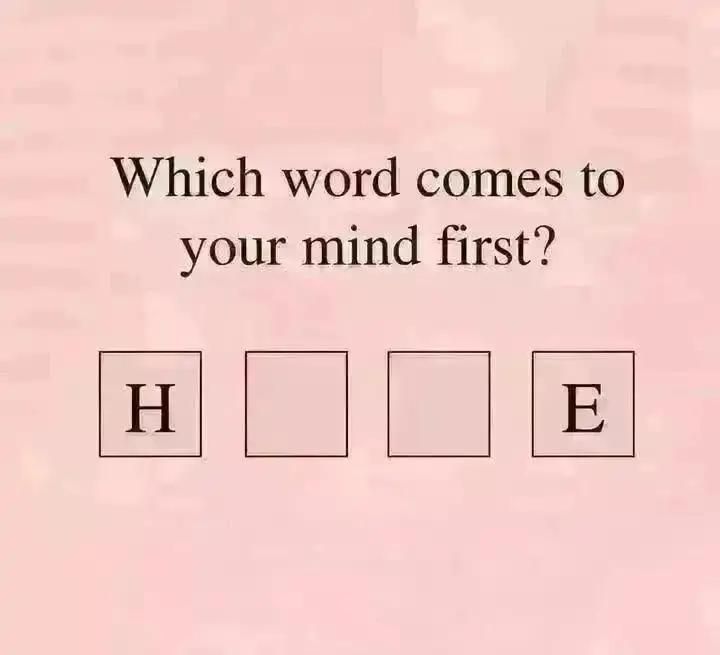 Which Word Comes To Your Mind First?