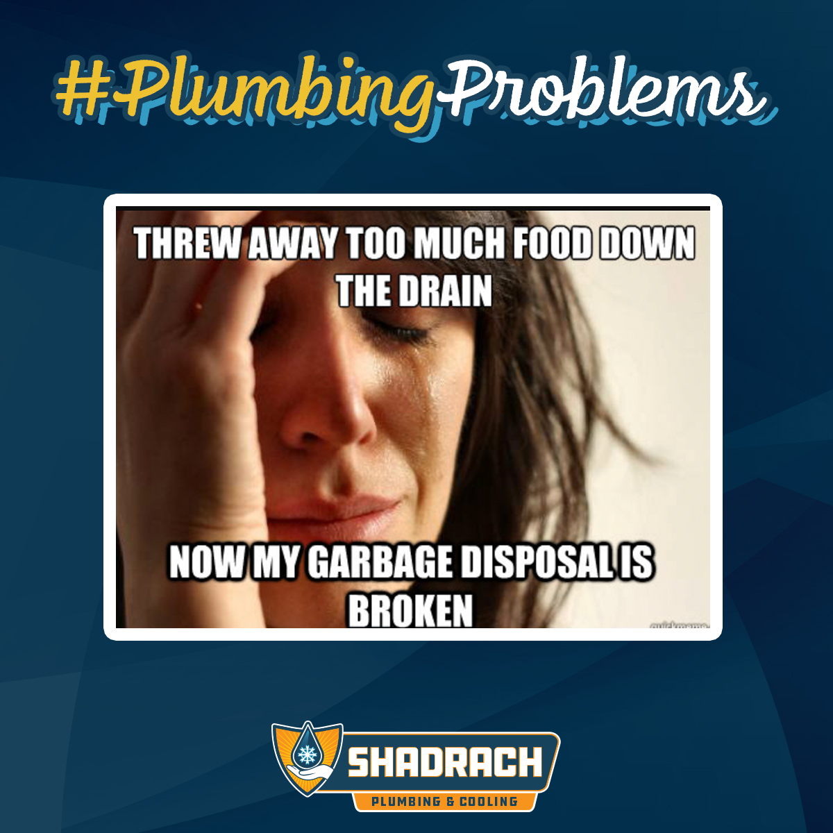 CallShadrach's tweet image. When you realize your garbage disposal isn’t a trash can… 💀 Call us before a small clog turns into a big repair! 📞 bit.ly/3NPlVsk #PlumbingProblems #GarbageDisposal #FixItFast #Shadrach