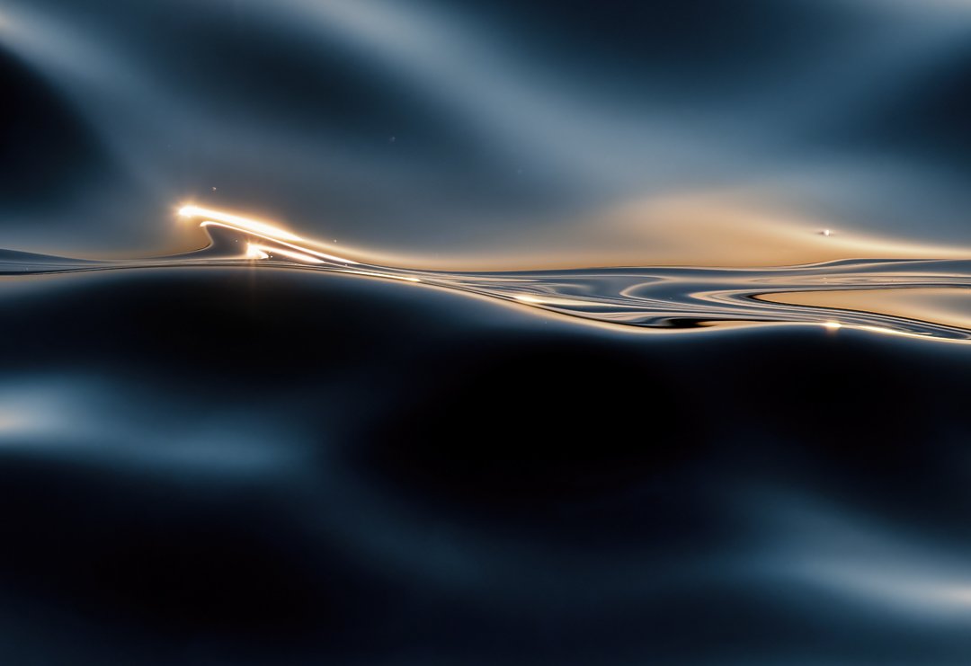 Light dancing on the ocean's surface.