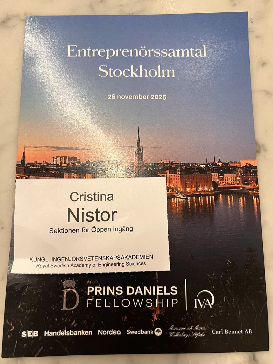 Sometimes being in the right place at the right time is exactly what you need to keep going through hardships.

When courage meets ideas – momentum happens. ⚡️

Grateful for the inspiration at Entreprenörssamtal Stockholm by Prins Daniels Fellowship &amp; IVA.
#PerAsperaAdAstra