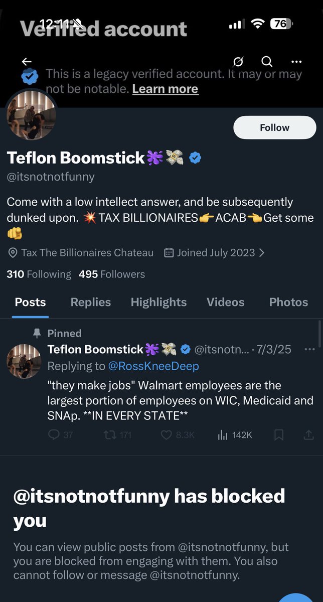 Working theory of X

The speed at which they block is inversely proportional to their IQ.