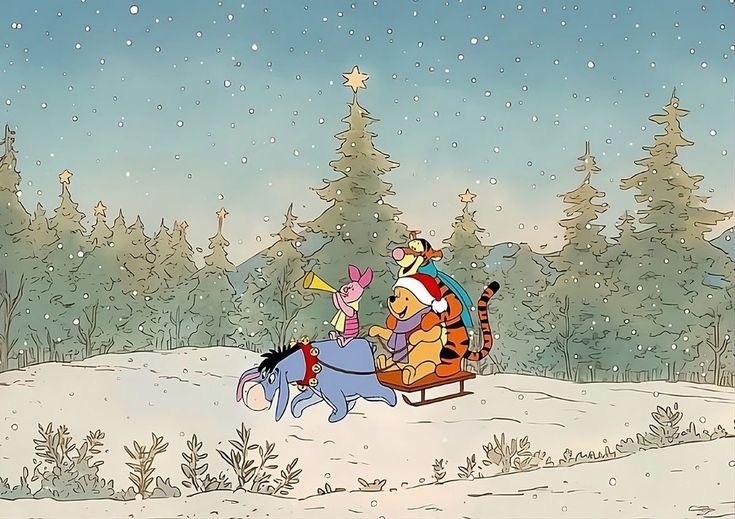 itdiorgurl's tweet image. christmas eve in winnie the pooh