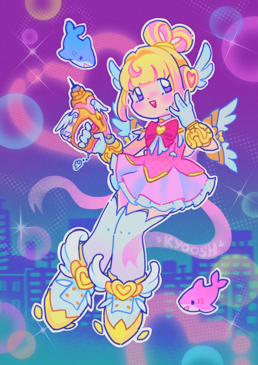Kyoosh's tweet image. omg i guess this one cus magical girl propaganda‼️ᕙ(  •̀ ᗜ •́  )ᕗ