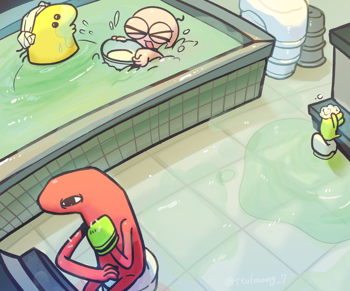 ttolmang_7's tweet image. public bathhouse korea