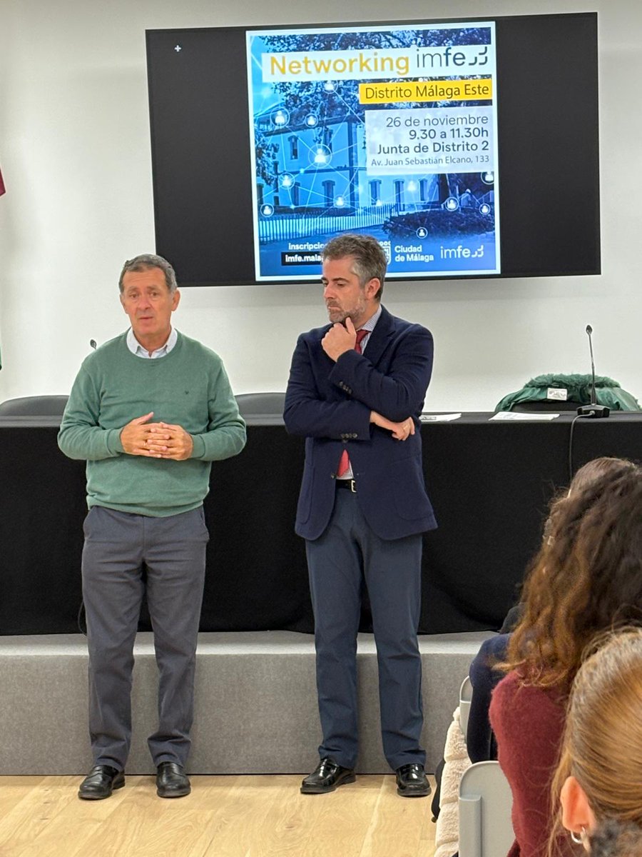 👥 Nuestros #networking han llegado hoy al Distrito Málaga Este. La nueva sede de la Junta de Distrito ha sido el punto de #encuentro de #empresarios, #comerciantes y #emprendedores.

#Málaga #ElPalo #IMFEMálaga #NetworkingIMFE #Empresas #Emprendedores 
<a href="/malaga/">Ciudad de Málaga</a> <a href="/MalagaJuventud/">Área de Juventud</a>
