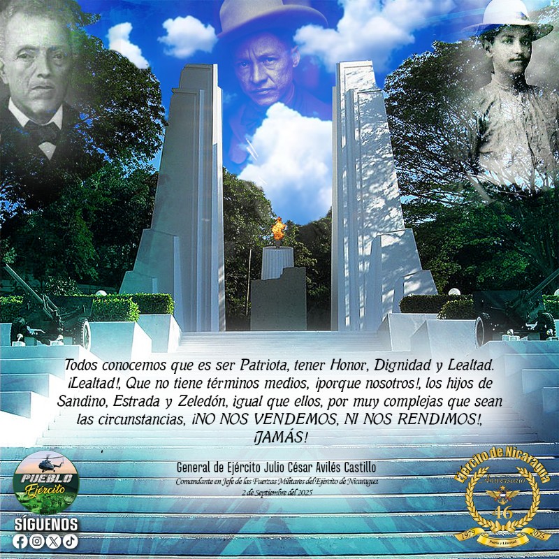 #DiaDelSoldado 🇳🇮 🔰 𝗦𝗲𝗿 𝘀𝗼𝗹𝗱𝗮𝗱𝗼 𝗲𝘀 𝗺𝗮́𝘀 𝗾𝘂𝗲 𝘂𝗻 𝘂𝗻𝗶𝗳𝗼𝗿𝗺𝗲: 𝗲𝘀 𝗰𝗼𝗿𝗮𝗷𝗲, 𝗲𝗻𝘁𝗿𝗲𝗴𝗮 𝘆 𝗮𝗺𝗼𝗿 𝗽𝗼𝗿 𝗹𝗮 𝗻𝗮𝗰𝗶𝗼́𝗻.

💪¡Gracias por nunca bajar la guardia!💪

#PuebloEjército #EjerctoDeNicaragua #OrgulloNacional #Nicaragua