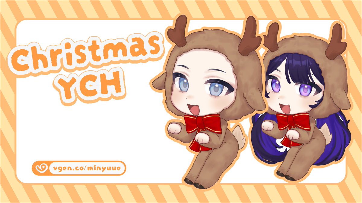 🎄 New cute Christmas YCH alert! 🎄
Let’s make your OC holiday-ready ✨

✦ Enjoy 30% off until Dec 5th — now available on VGen!