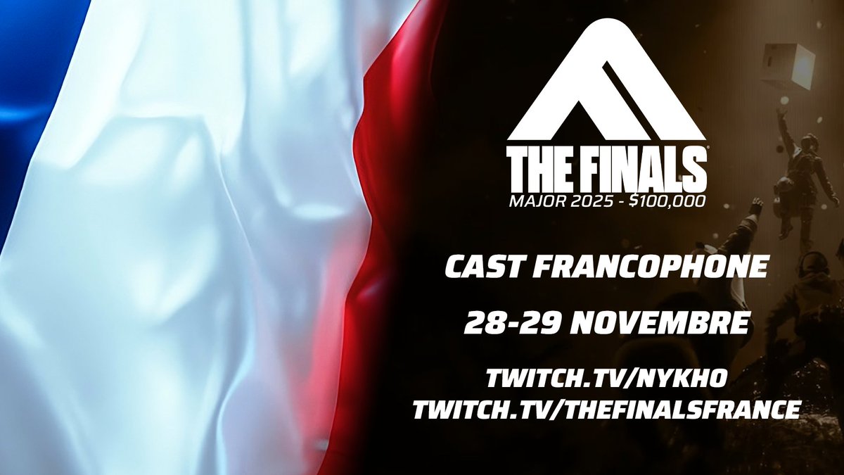 C'est pas fini !

Ce meme weekend, le major de THE FINALS aura lieu !

Avec <a href="/TheFinalsFRA/">THE FINALS France 🇫🇷</a>, je vous propose un petit cast afin de suivre les joueurs francophone présents sur place ! 🔥

Quelques happenings de prévu ça va être cool. 😃

Début du show Vendredi a 12h environ ! ⏰️