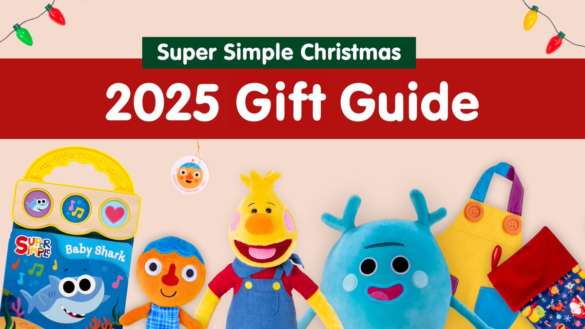 SimpleSongs's tweet image. We have SO much exciting news to share in our Gift Guide! Check it out: supersimple.com/article/super-… 
#supersimplechristmas #giftguide #supersimpleplushtoys #Christmas2025