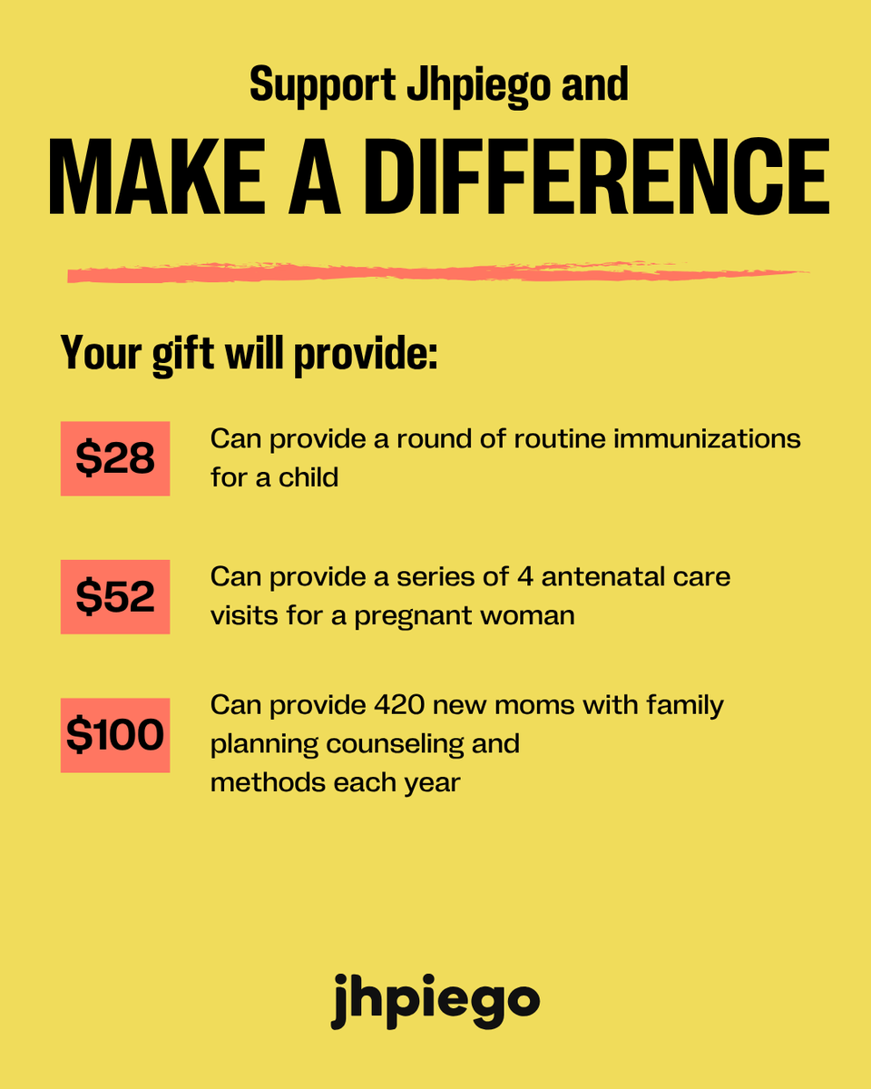 Jhpiego's tweet image. In this season of gratitude, we’re endlessly thankful for the global community that fuels Jhpiego’s work. Your support powers lifesaving care, stronger health systems, and brighter futures for women and families worldwide. Donate today: jhpiego.me/2025-giving