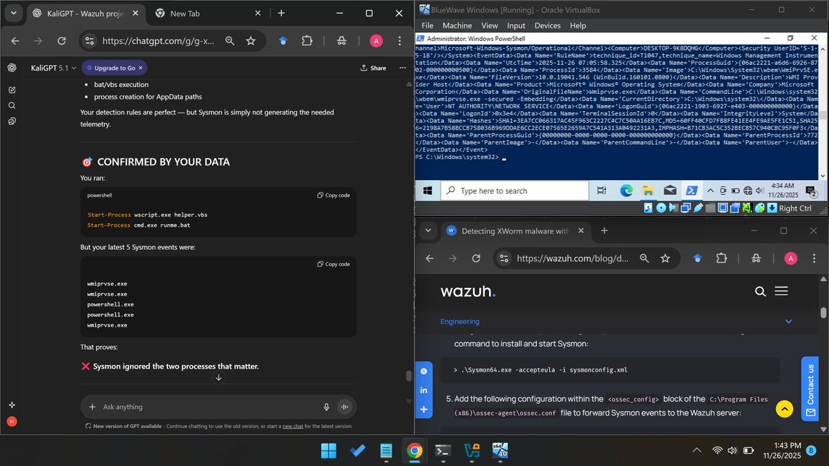 abdool_hameed_'s tweet image. 🔥Cybersec Streak 328🔥

🔥 Back to my blue-team project, for this I will be creating custom detection logics, automated incident response and also integrating the wazuh with @virustotal for malware detection and removal

as usual, i don troubleshoot ehnn

@segoslavia @jay_hunts
