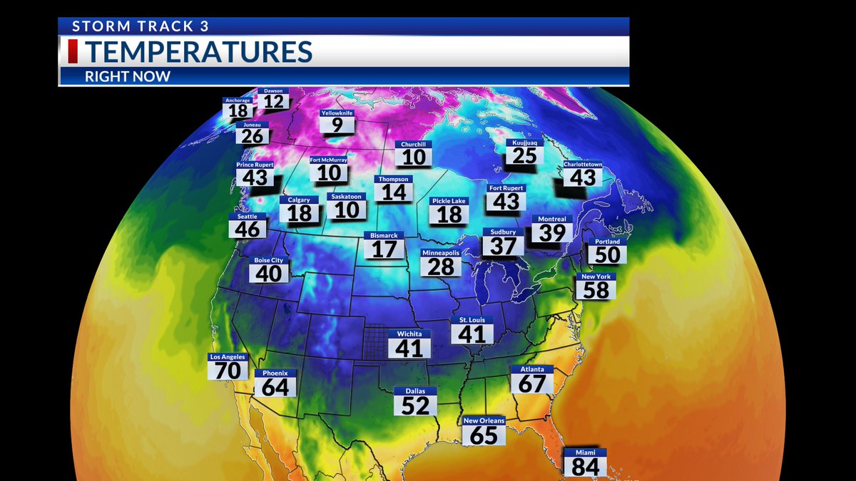 Check out the temps up in Yellowknife!🥶Kansas gets a little taste of that with our next storm system over the weekend. We might not get above freezing Sunday and Monday. 

#kswx <a href="/KSNNews/">KSN News Wichita</a>  <a href="/KSNStormTrack3/">KSN Storm Track 3</a> ksn.com/weather