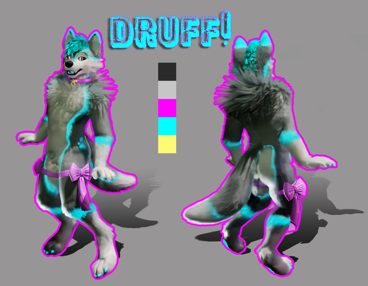itsdruff's tweet photo. New-er ref sheet! #furryart #blender3d #b3d https://t.co/eZzW4Z97U0