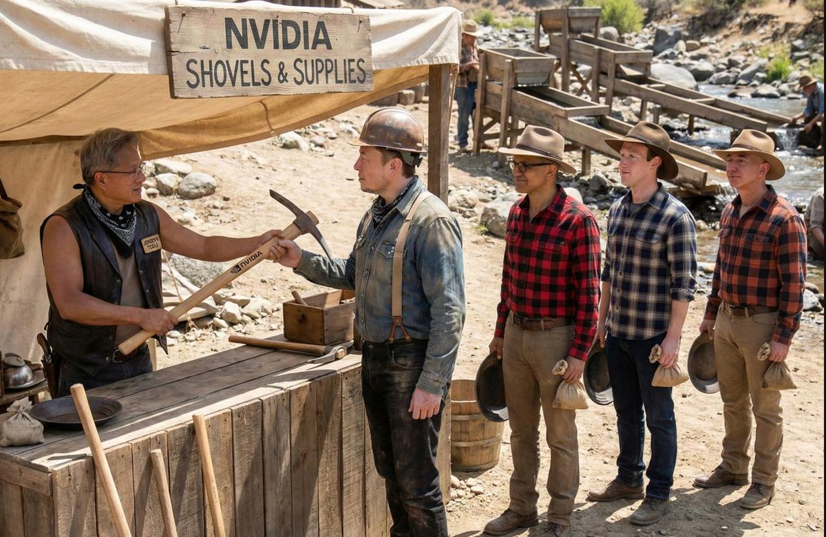 Machinelearrn's tweet image. 🖥 Картина маслом - #Nvidia продает свои лопаты работягам ⛏