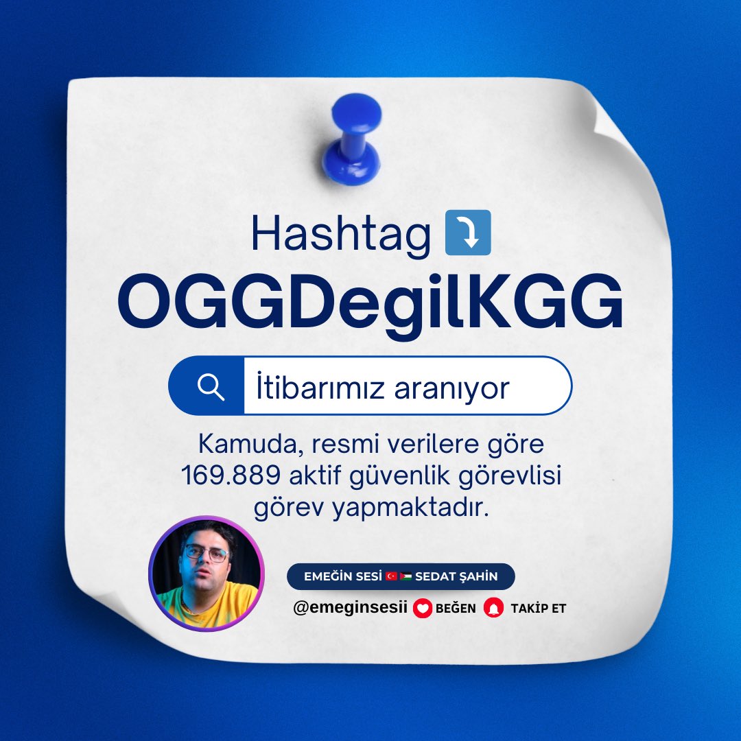 OGDDegilKGG

Kamuda 169.889 koruma ve güvenlik görevlisi görev yapıyor. Sayımız büyük, sorunlarımız daha da büyük!

Bizler özel değiliz, kamunun koruma ve güvenlik görevlileriyiz! Devletin kapısında, milletin can güvenliğindeyiz!

<a href="/ipekozkal/">Prof.Dr. İpek Özkal</a> <a href="/AliYerlikaya/">Ali Yerlikaya</a> <a href="/yilmaztunc/">Yılmaz TUNÇ</a>