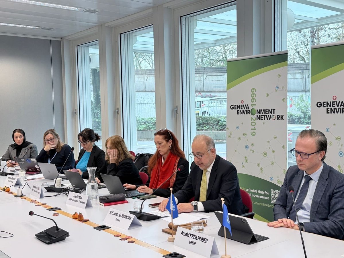 Ambassador Idris Al-Khanjari, PR, participated as a speaker at the Geneva UNEP Office in-depth briefing in preparation for UNEA-7, chaired by the Sultanate of Oman.