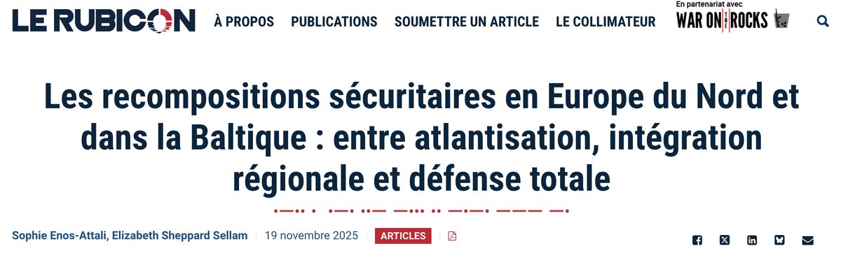 baltikum_24's tweet image. 🧩 #Synthèse #Sécurité 🇩🇰🇪🇪🇫🇮🇱🇻🇱🇹🇳🇴🇸🇪

➡️ Comment l’espace nordico-baltique pense-t-il sa sécurité à l’aune de la guerre Russie-Ukraine ?

Retour sur l’article de @DrLiz16 et Sophie Enos-Attali pour @LeRubicon_org.

🧶 Mini-thread. ⤵️