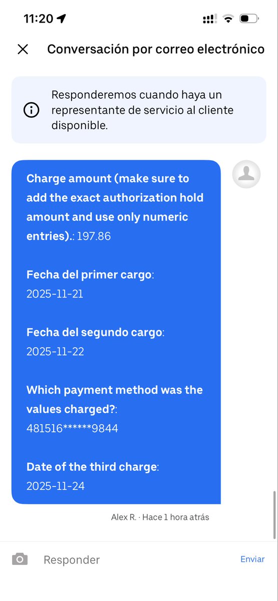 AlexMoreb's tweet photo. @UberEats Pues nada @UberEats no me ayudó en nada el soporte y solo me mandaron al área de ayuda donde ya hice reporte y no solucionan nada, no vuelvo a pedir nada por @UberEats solo pésimo servicio de atención al cliente y ni siquiera revisan bien el problema y del atención ayuda igual https://t.co/UQE6bNC8uD