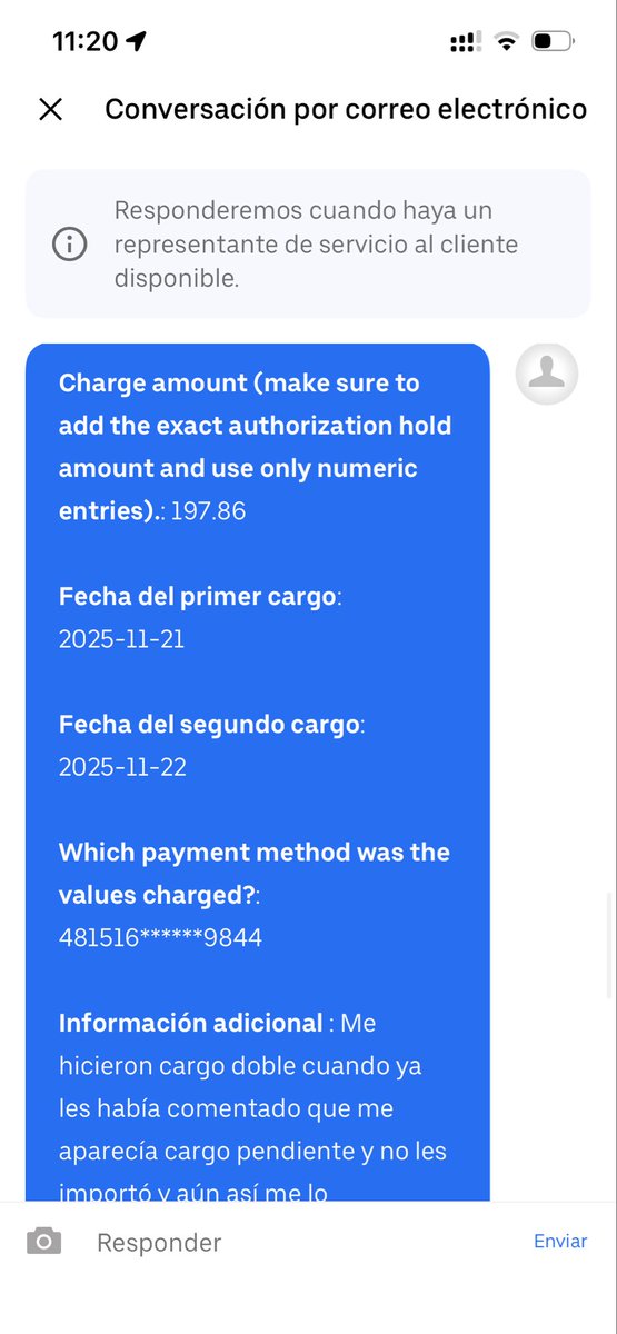 AlexMoreb's tweet photo. @UberEats Pues nada @UberEats no me ayudó en nada el soporte y solo me mandaron al área de ayuda donde ya hice reporte y no solucionan nada, no vuelvo a pedir nada por @UberEats solo pésimo servicio de atención al cliente y ni siquiera revisan bien el problema y del atención ayuda igual https://t.co/UQE6bNC8uD
