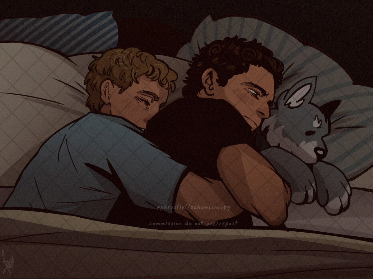 VMPIREPOPE's tweet image. sometimes pope needs some help from whitaker to sleep (by @schumisnoopy) 🐭🐺 | #popewhit #thepitt