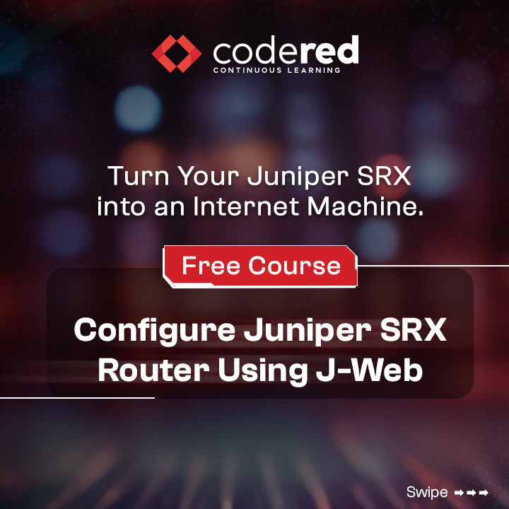 CodeRed_Pro's tweet image. Need a quick, clear way to configure your Juniper SRX?
Start with our free course, &quot;Configure Juniper SRX Router Using J-Web.&quot;
A step-by-step path from initial setup to routing. bit.ly/44l0yYg

#Juniper #SRX #NetworkAdmin #Networking #CybersecurityTraining #CodeRed