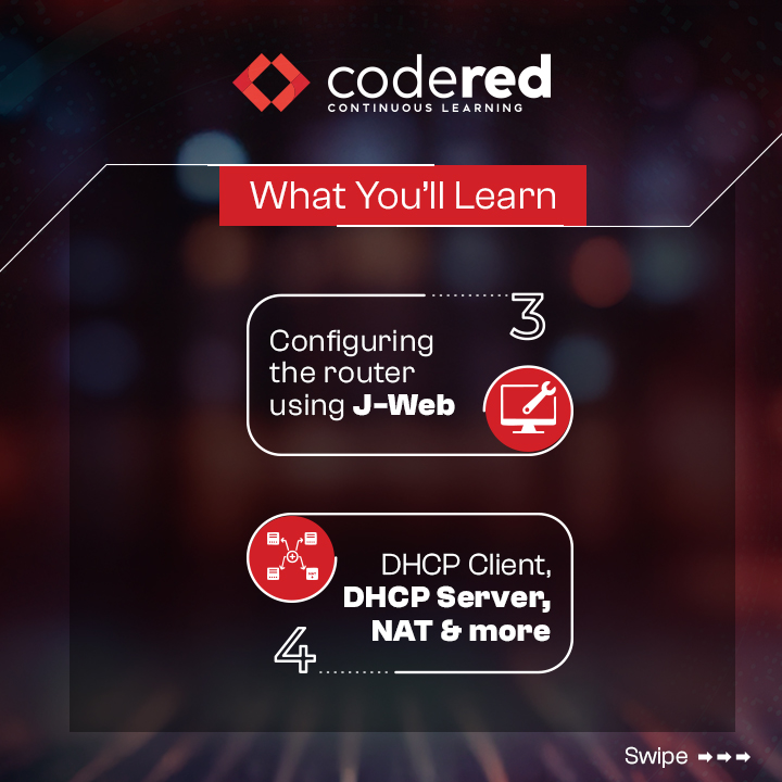 CodeRed_Pro's tweet image. Need a quick, clear way to configure your Juniper SRX?
Start with our free course, &quot;Configure Juniper SRX Router Using J-Web.&quot;
A step-by-step path from initial setup to routing. bit.ly/44l0yYg

#Juniper #SRX #NetworkAdmin #Networking #CybersecurityTraining #CodeRed
