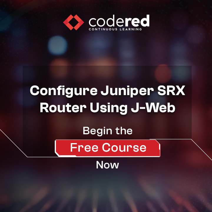 CodeRed_Pro's tweet image. Need a quick, clear way to configure your Juniper SRX?
Start with our free course, &quot;Configure Juniper SRX Router Using J-Web.&quot;
A step-by-step path from initial setup to routing. bit.ly/44l0yYg

#Juniper #SRX #NetworkAdmin #Networking #CybersecurityTraining #CodeRed