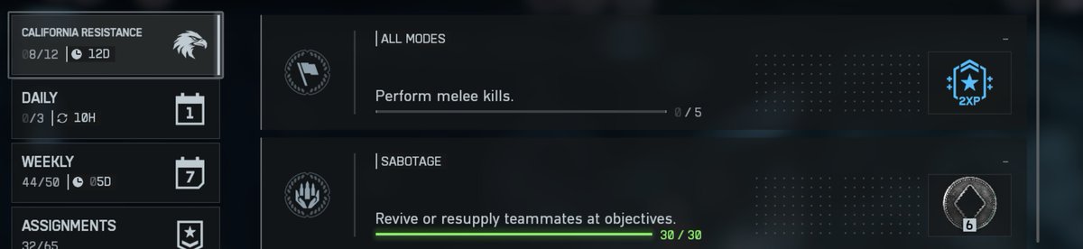 So i guess no one like Sabotage. So they reduced the challenge down. haha  From 300 to 30 #BF6