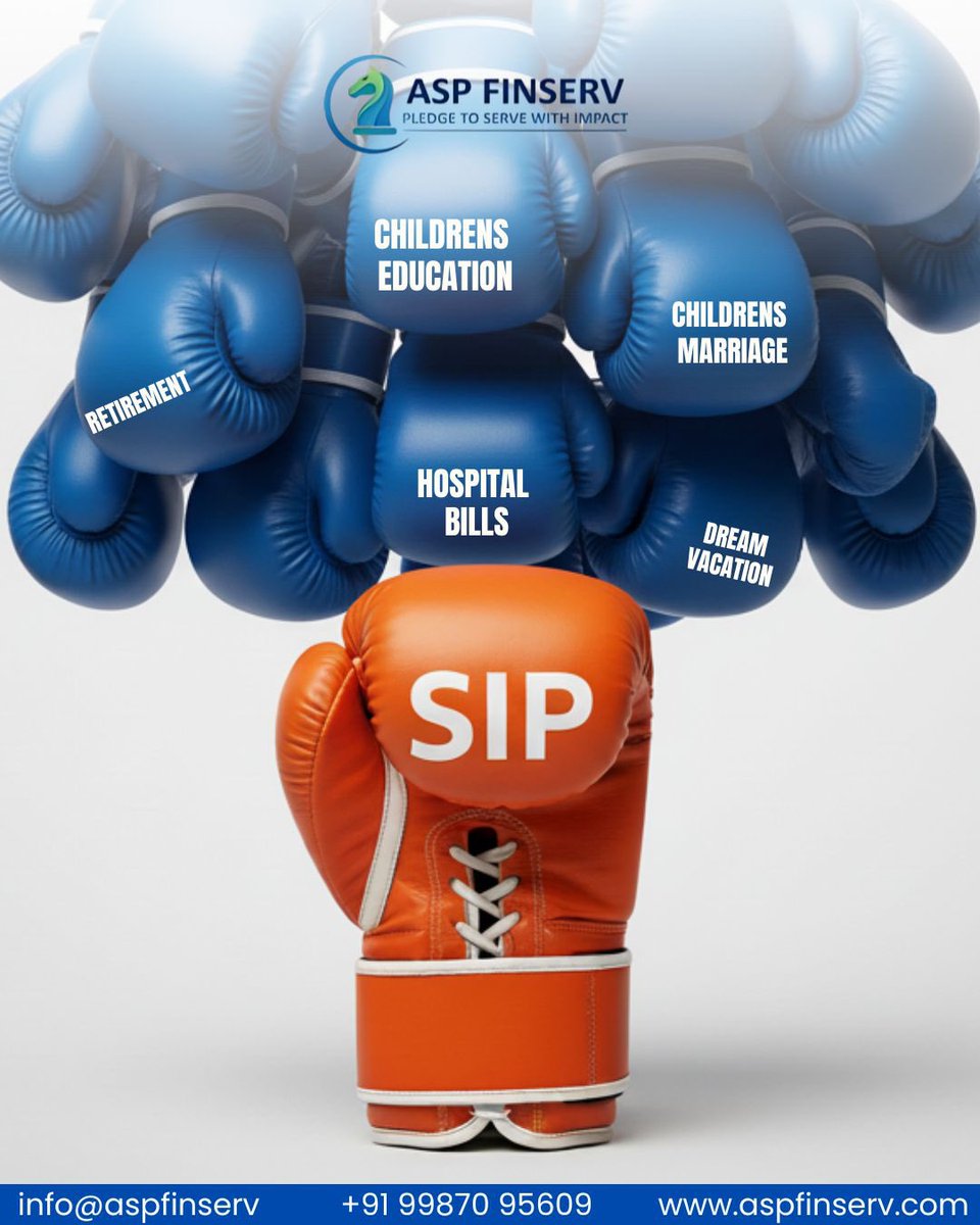 aspfinserv_'s tweet image. Knock out your financial worries! 💥 SIP is the champion you need to tackle big goals like retirement, education, and dream vacations. Start your Systematic Investment Plan today!

#sip #systematicinvestmentplan #mutualfunds #investsmart #wealthcreation