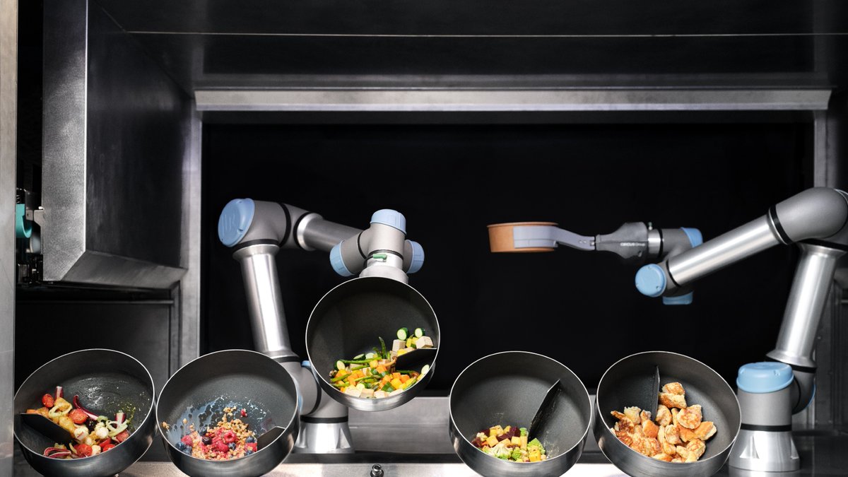 g1's tweet image. VÍDEO: robô cozinheiro prepara comida em 4 minutos e lava pratos sozinho glo.bo/zwi8n36