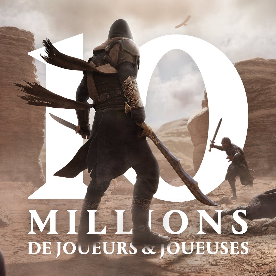 AssassinsFR's tweet image. Vous êtes 🔟 MILLIONS sur Assassin&apos;s Creed Mirage !

Merci à toutes et tous pour votre soutien, on espère que vous appréciez la nouvelle MAJ de Valley of Memory ! 🫶