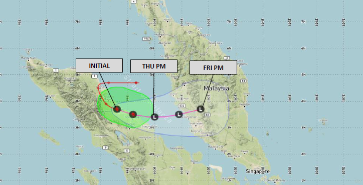 DTNWeather's tweet image. 11/26 #TropicalCycloneSenyar mid-morning advisory: #Senyar will hold #TropicalCyclone strength through today onshore North Sumatra, before moving offshore and weakening before moving back onshore Malaysia. dtn.link/xr084b

#ThinkWeather