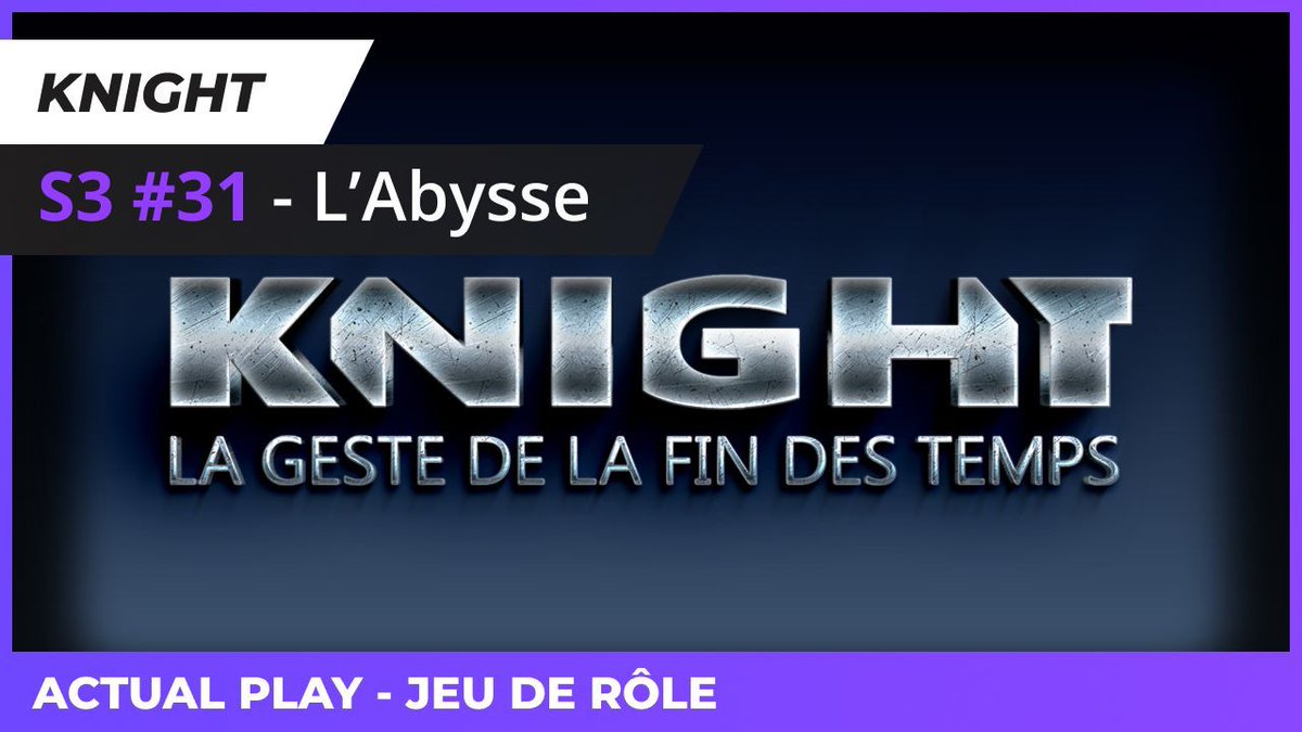 Mercredi #ActualPlay #JDR #Knight !

Armures restaurées, secrets du MI-7 révélés… Quel lien entre Pendulum, Hive Mind et un manoir en Cornouailles ?

youtu.be/JF_XpSKD1M8

Avec <a href="/OrionJdR/">Orion ⭐</a>, <a href="/Kapryss2/">Kapryss 🌠</a> de la Constellation d'Orion et Sylas de <a href="/Time_To_Roll/">Time To Roll</a>