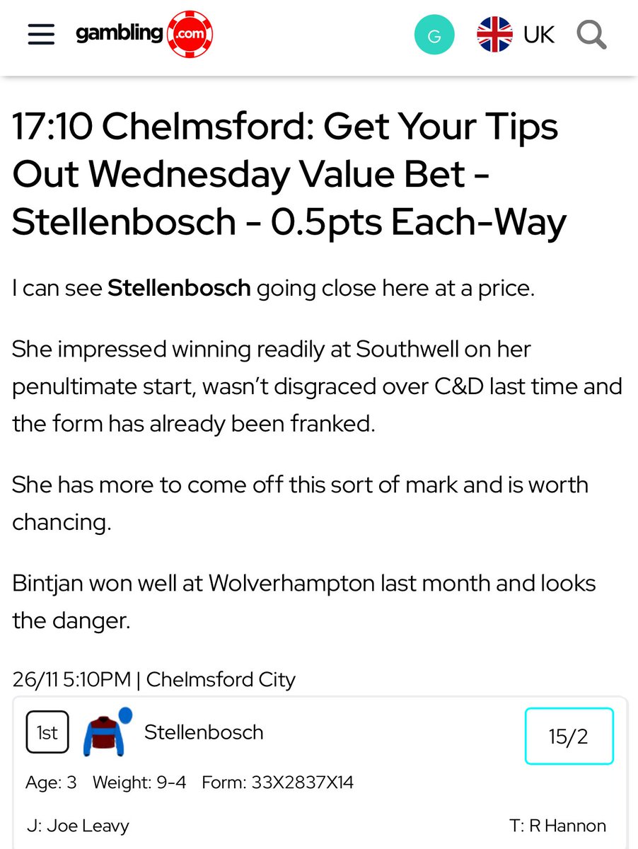 GetYourTipsOut's tweet image. STELLENBOSCH!!!!!!!!!!!!!!!!!!!!!!!

Value Bet wins again @ThePanelGDC 🤑

💰 Drifted to 15/2

Tap ❤️ if you got on