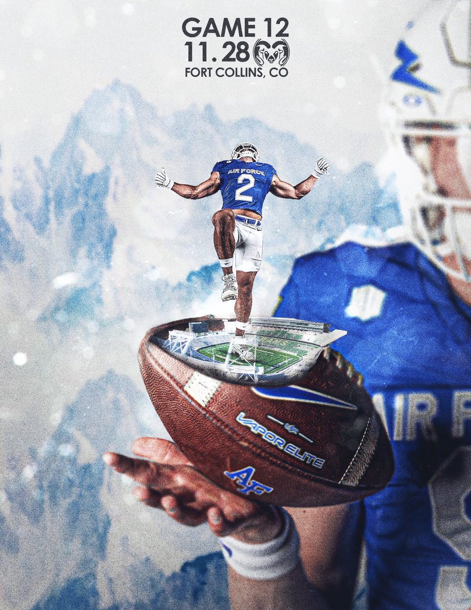 AF_FBRecruiting's tweet image. ⚡️ GAME WEEK 🏈
⏰ 1:00 PM MT
📍 Fort Collins, Colorado

🐏 BEAT THE RAMS
📺 Watch on CBSSN

#GameWeek | #LetsFly | #BoltBrotherhood