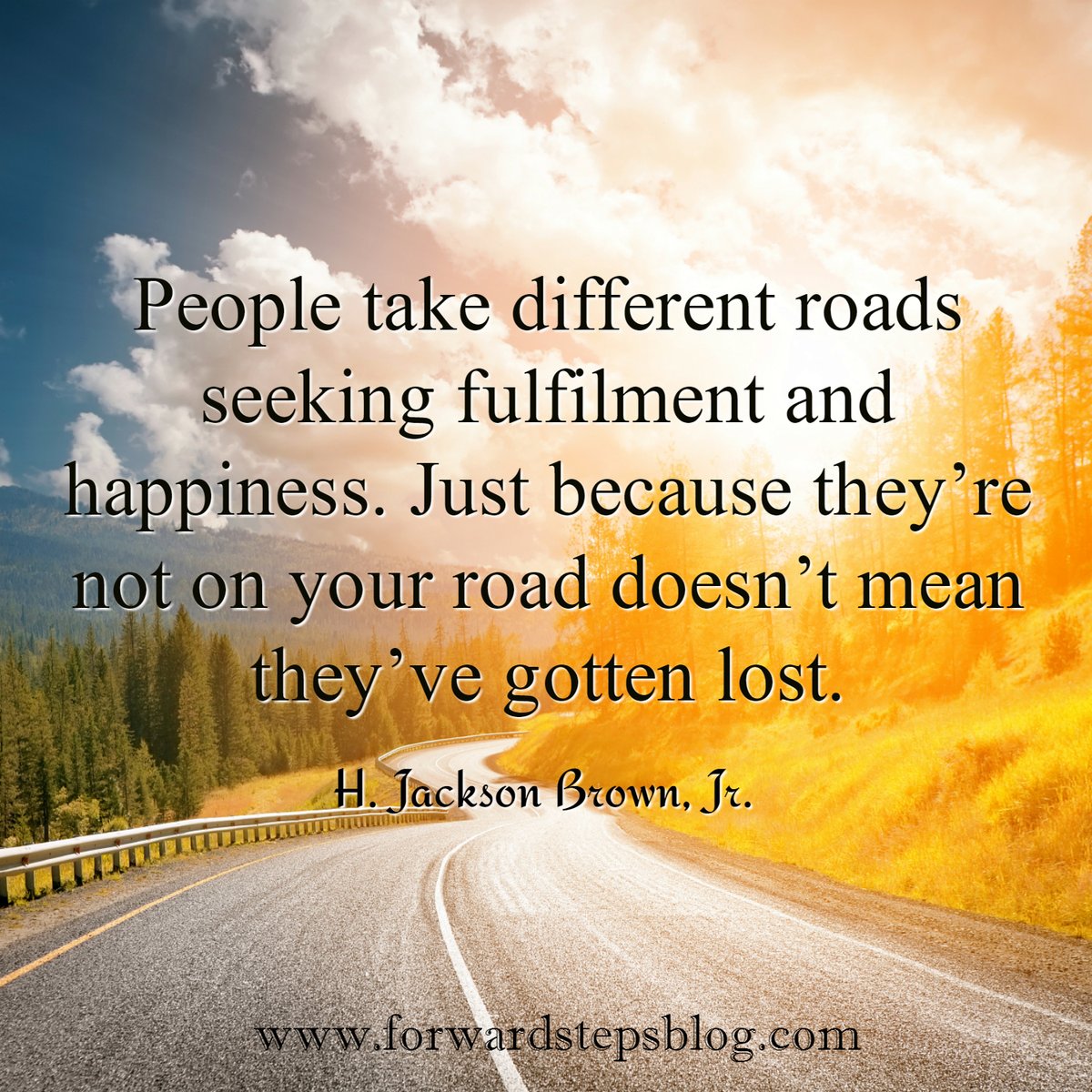 ForwardSteps's tweet image. Simply because you&apos;re on a different road, does not mean you&apos;re lost! :) forwardstepsblog.com/2023/05/adapti…