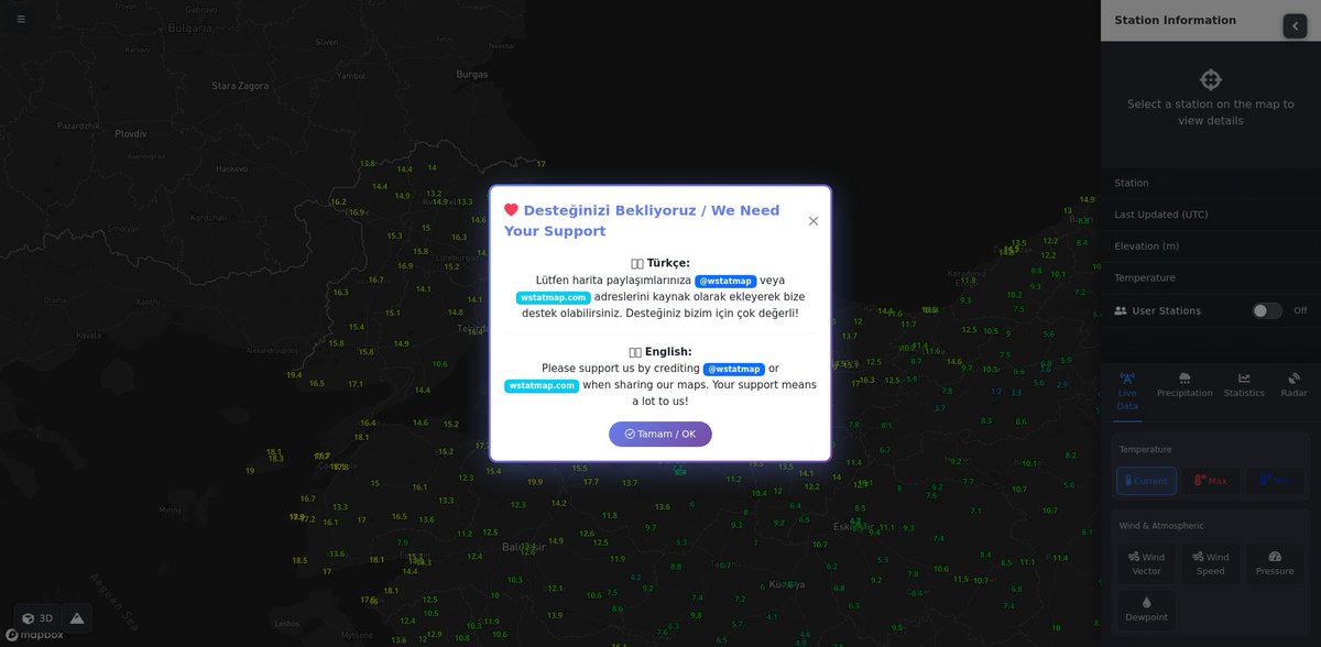 wstatmap's tweet image. 🌡 Türkiye Güncel Sıcaklık Haritası 2025-11-26 20:30
İşte ülke genelindeki son sıcaklık dağılımı! 📊
🔍 Detaylar ve daha fazlası için:  wstatmap.com #weather #map