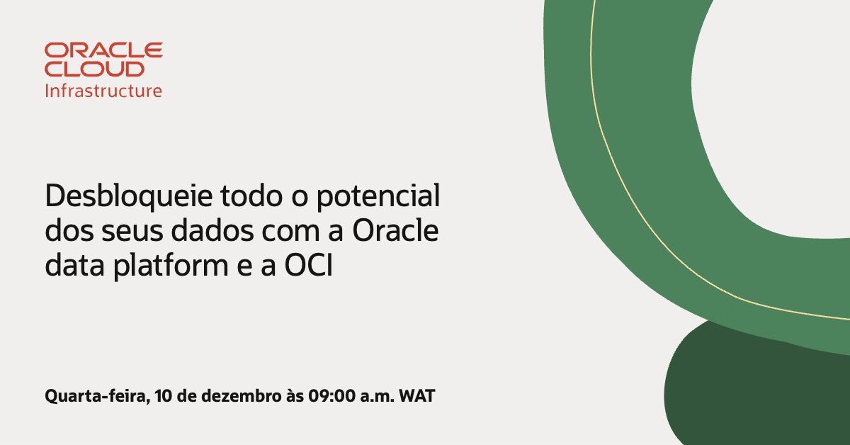BenGreenbergNYC's tweet image. Junte-se a nós na Mesa Redonda de Tecnologia Oracle na quarta-feira, 10 dezembro 2025, no InterContinental Luanda Miramar, e mergulhe nos conceitos, tendências e avanços de ponta que impulsionam a empresa de dados moderna. social.ora.cl/60137UFhR
