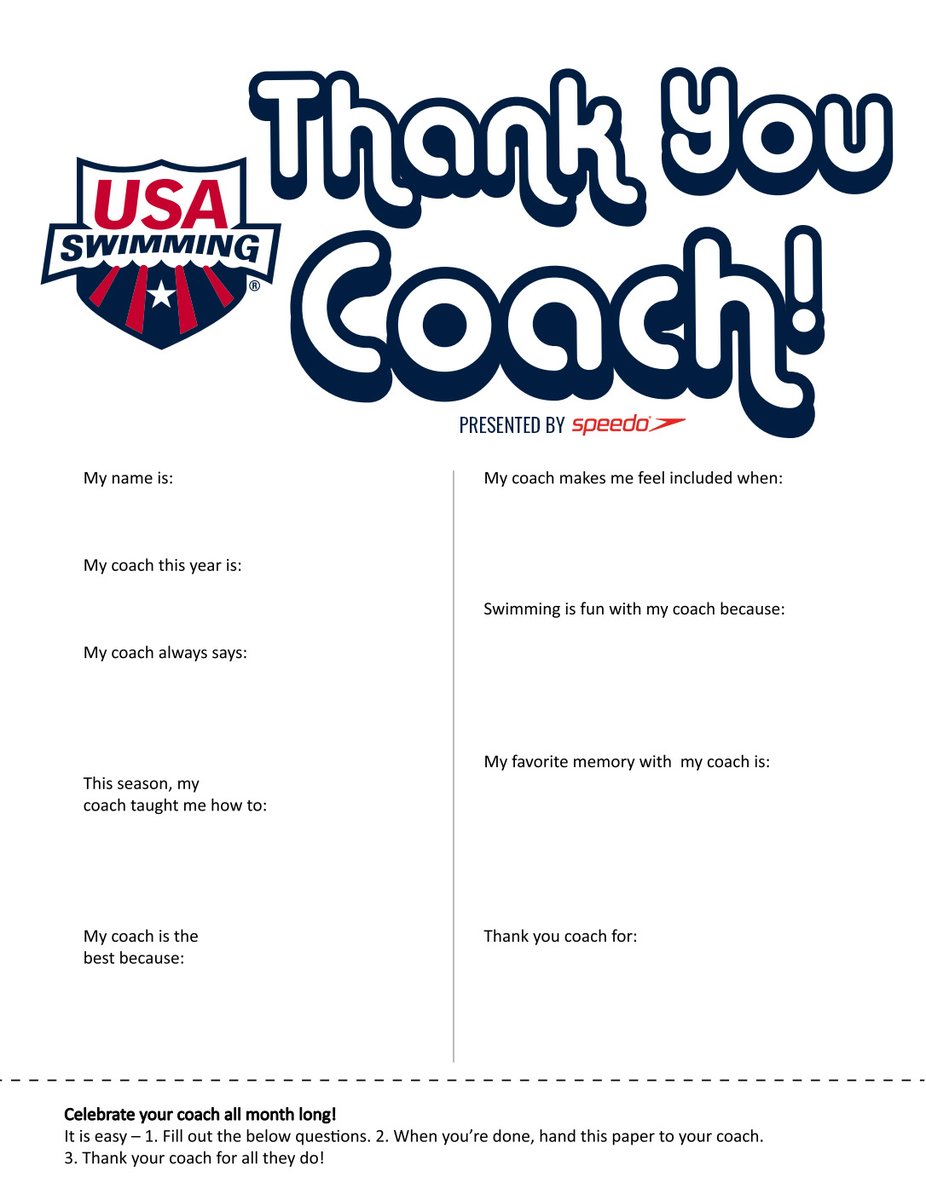 #ThankYouCoachMonth is almost over!

Download FREE workbooks, thank you cards, social media graphics and more to share with your coach before the month ends » usaswimming.org/coaches-leader…