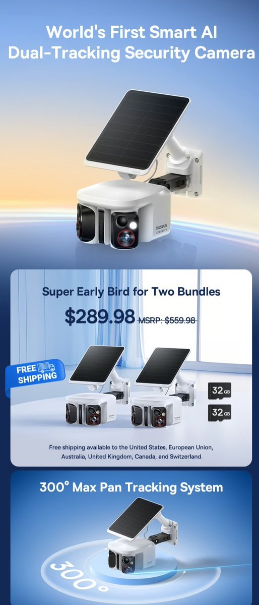 🚨 Upgrade your home security with the Baseus X1 Pro — the world’s first AI Dual-Tracking Camera! 🏠
Dual 3K cameras, full-color night vision, 300° AI tracking &amp; no monthly fees

🔗 Get it now: baseus-x1-pro.kckb.me/ali

#BaseusX1Pro #SmartHome #SecurityCamera #AIDualTracking #Home
