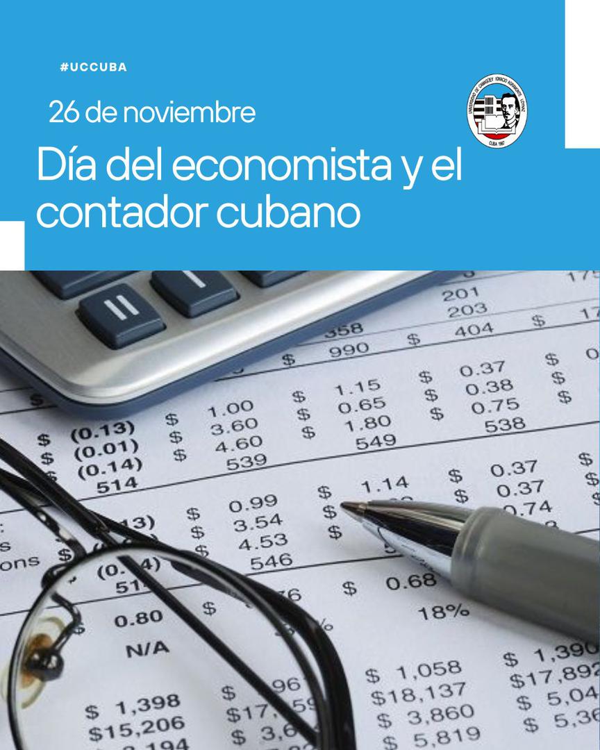 🗓️Desde 1979 celebramos el #DíaDelEconomista y del contador en #Cuba 🇨🇺.
El objetivo es estimular el esfuerzo y los resultados de los colectivos del sector, y reconocer de manera individual a los más destacados en el cumplimiento de los planes de producción y los servicios.