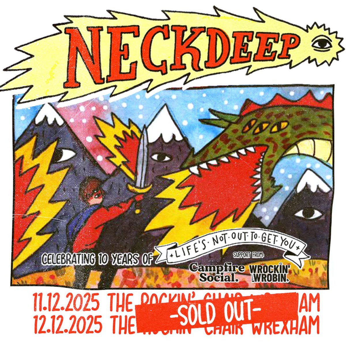 We’re immensely proud and excited to be chosen by the mighty <a href="/NeckDeepUK/">Neck Deep</a> to be opening for their 2 homecoming gigs in December! We’ll rock your socks if you’re a red or otherwise!!

Also, we’re incredibly happy to be on the bench with good pals CAMPFIRE SOCIAL 🎶 🥁 🎤 🏴󠁧󠁢󠁷󠁬󠁳󠁿 #wxm