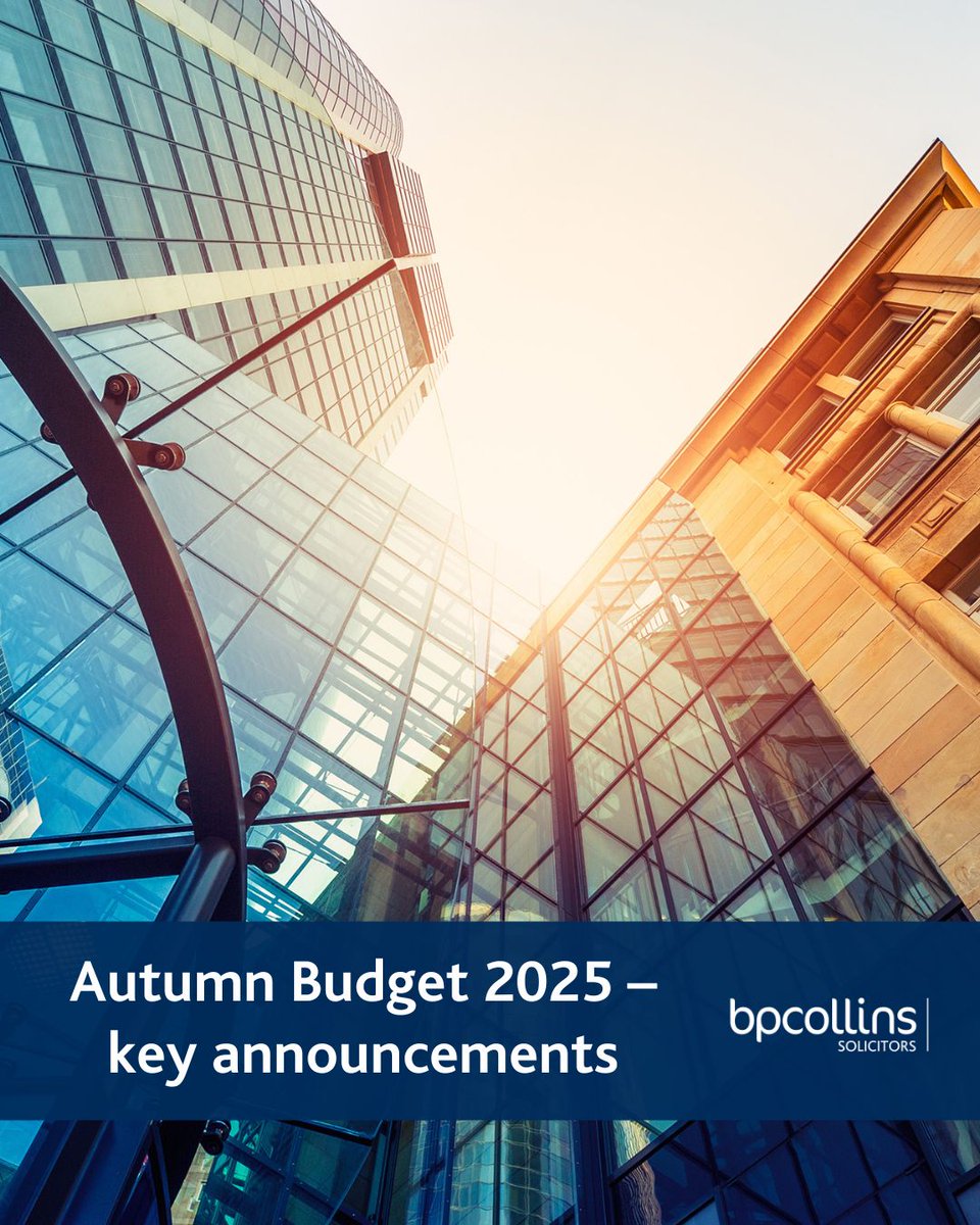 Today, the Chancellor, Rachel Reeves, delivered the government’s Autumn Budget 2025. Learn more about our key takeaways from the announcement here: bpcollins.co.uk/autumn-budget-…