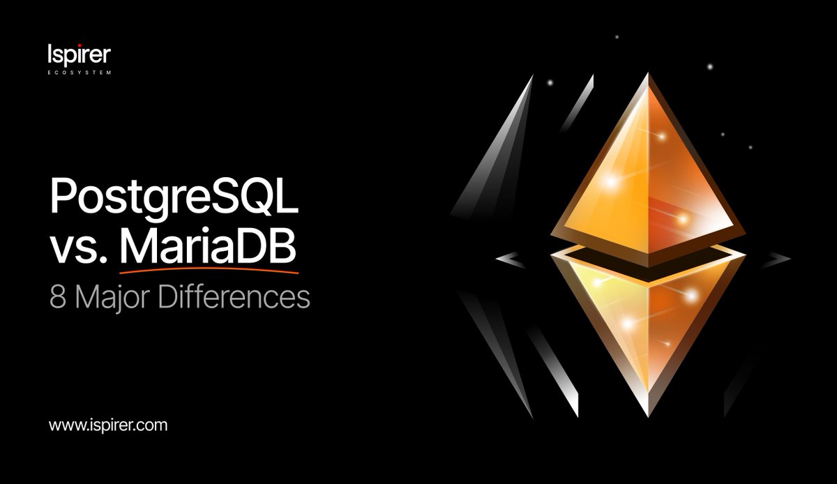 IspirerSystems's tweet image. Choosing between PostgreSQL and MariaDB is like comparing two powerful cars, and this decision is not obvious at first glance. Check out our guide: buff.ly/FEMH4Ya 
#PostgreSQL #MariaDB #DatabaseMigration #SQLWays #Ispirer #IspirerToolkit #Databases