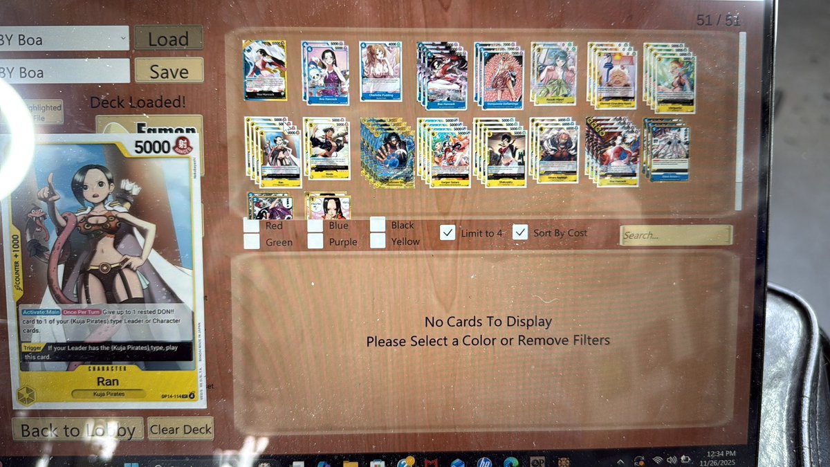 DeanX20's tweet image. What do you guys think of my boa list ? Realized 1 cost seachers aren’t necessary with all the draw so I don’t have any so far been consistently seeing my cards without a problem kuma is the goat so is Rayleigh and Doffy answers 7c shanks