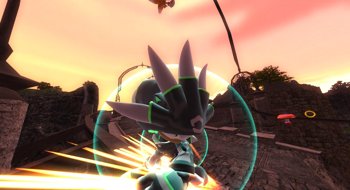 SonicWorldDX's tweet image. SWDX 2.0 will bring back bloom as an option. Previously removed from DX after graphical issues, it is back with no more square artefacting! Watch them sparks ignite!  
Additionally, Anti-Aliasing (SSAA) will be added, smoothing out jagged edges!